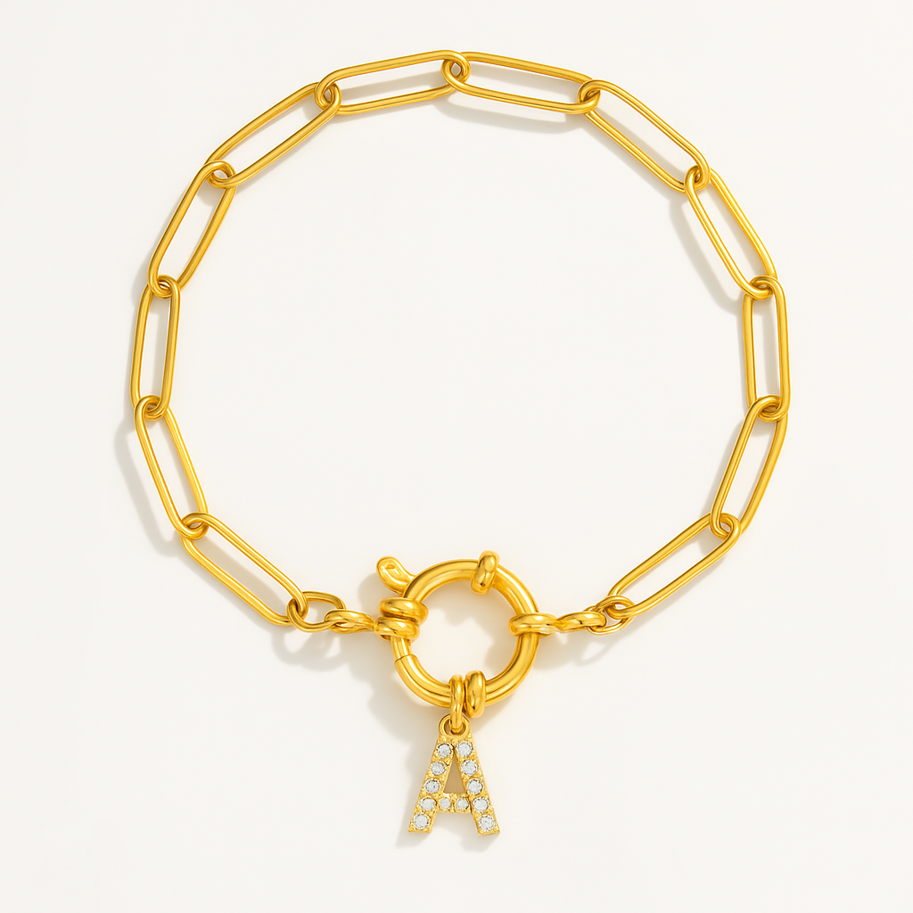 INITIAL CHARM BRACELET