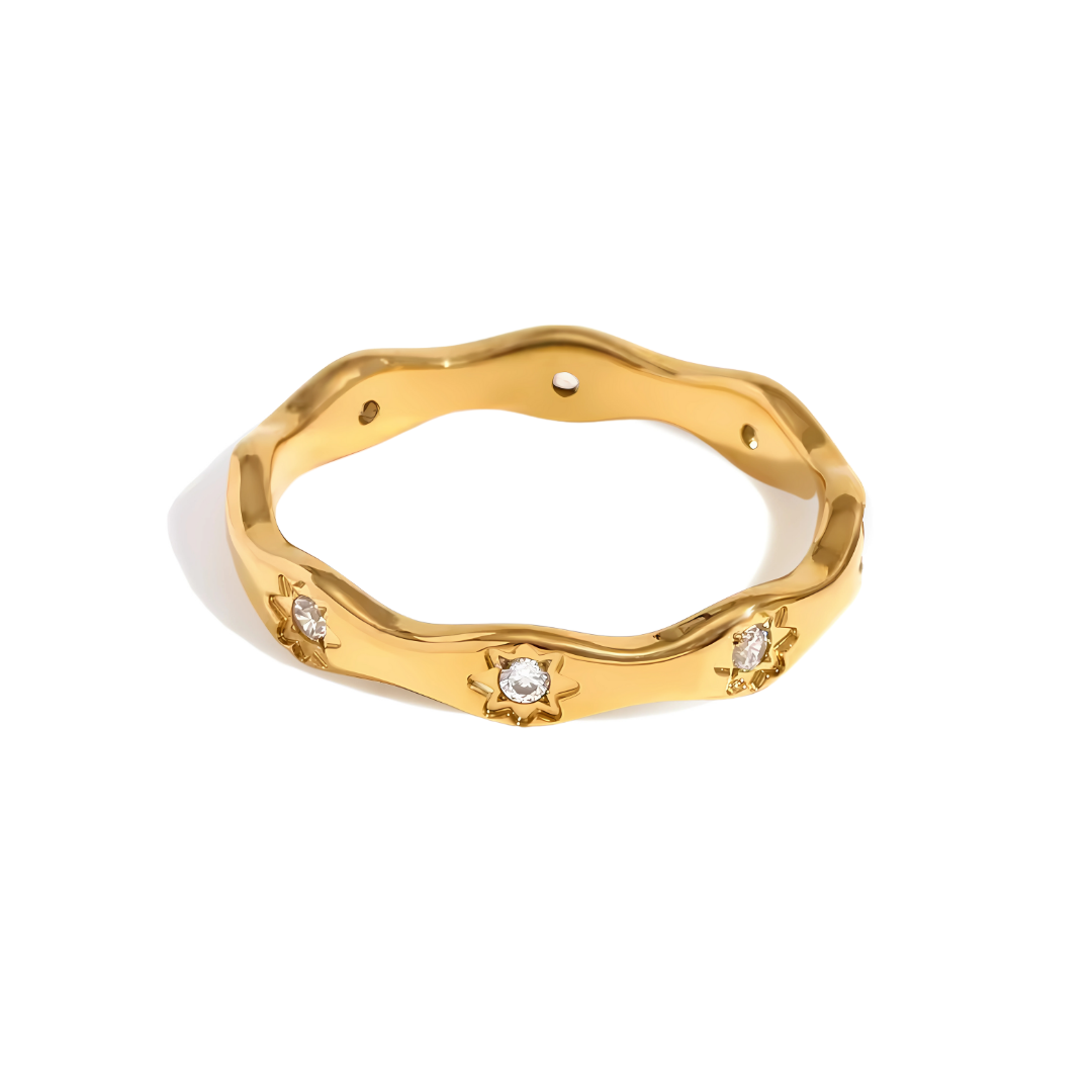 【話題:水中OK:色あせなし】AVARIA☆Eleanor Gold Ring 指輪 Rings – Elinor Jewels