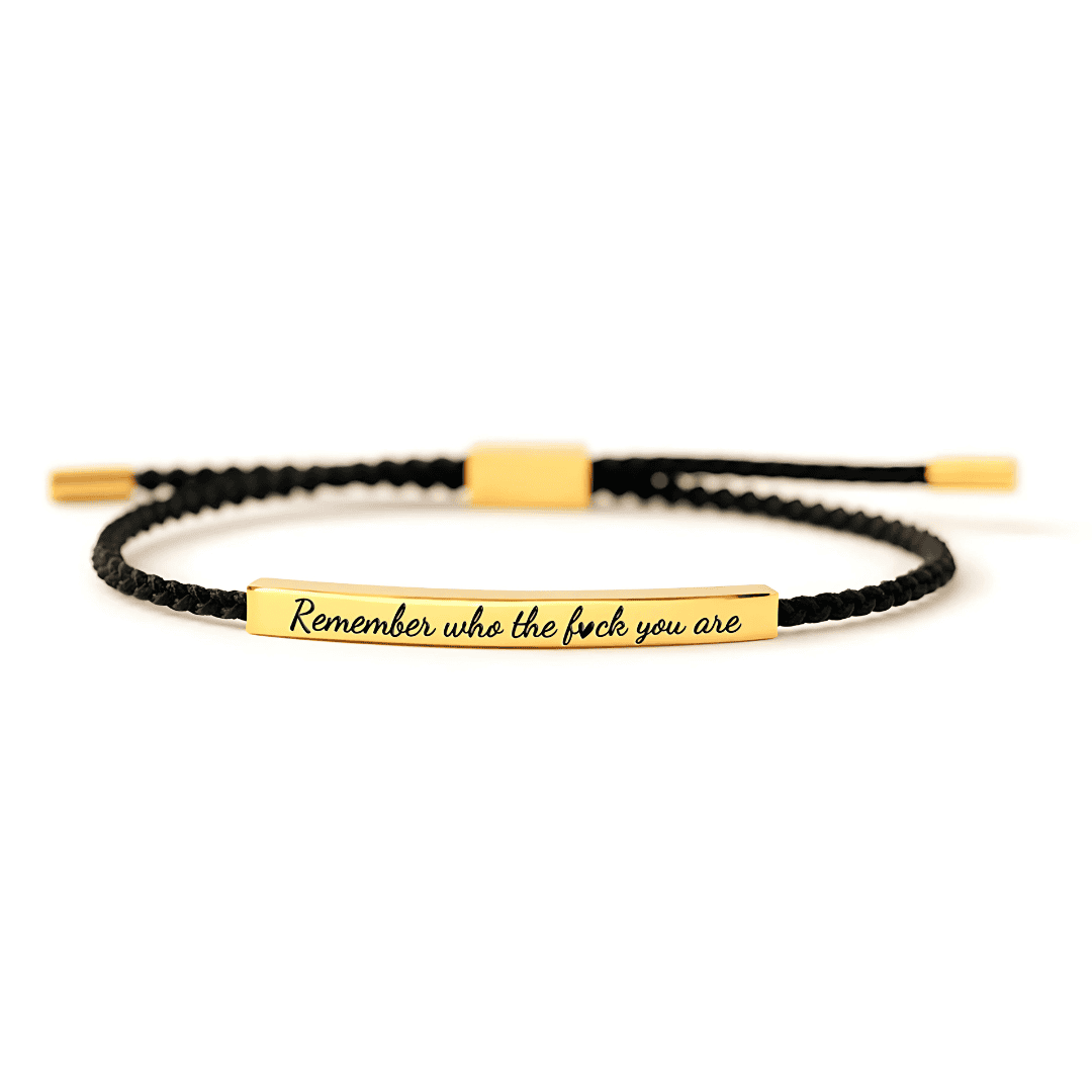 REMEMBER WHO THE F♥CK YOU ARE MOTIVATIONAL TUBE BRACELET
