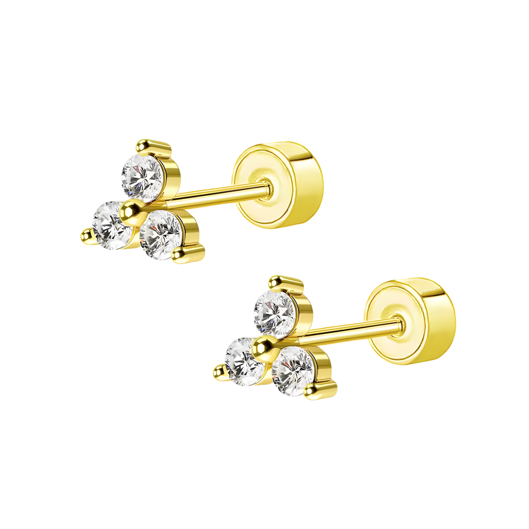 TRIO FLAT BACK STUDS