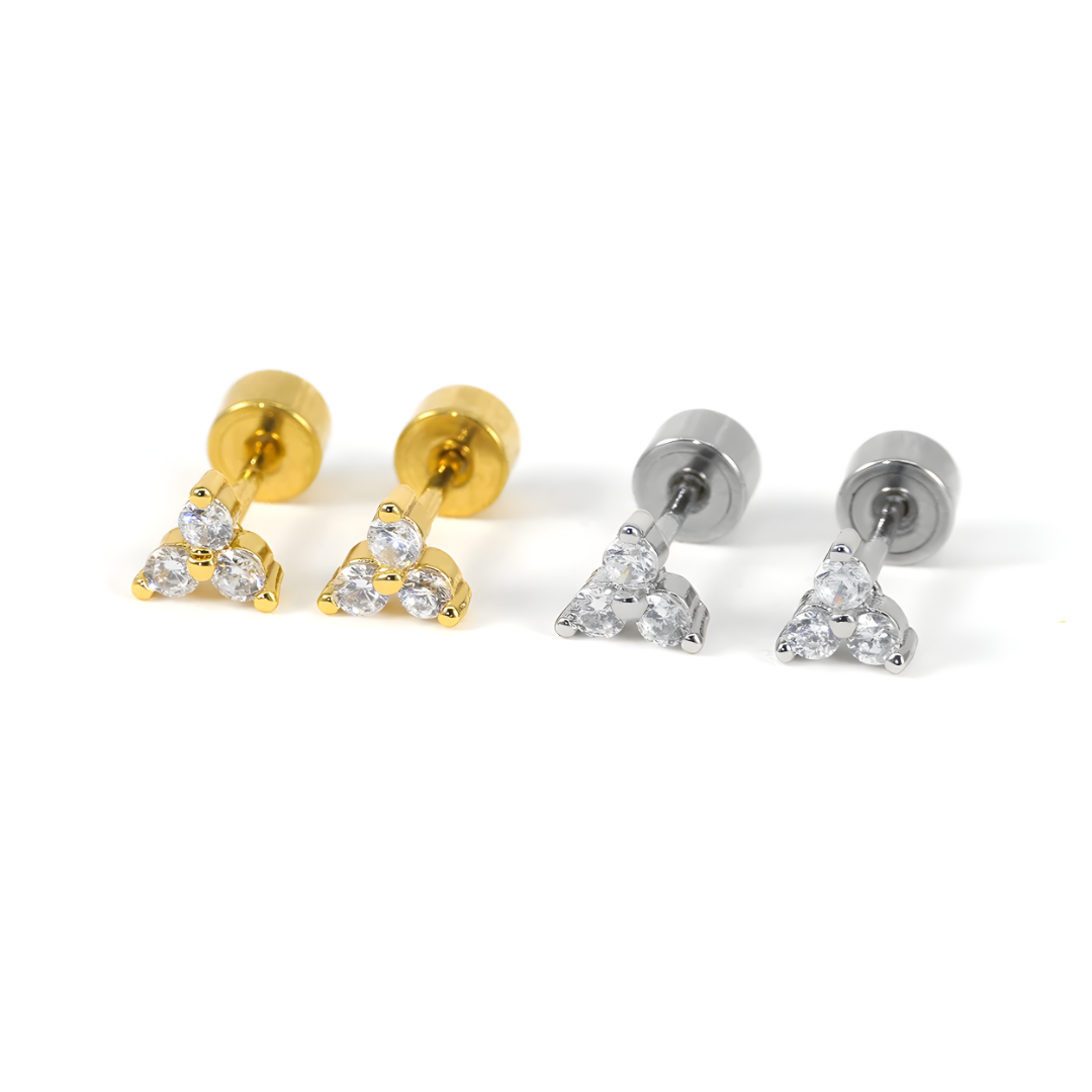 TRIO FLAT BACK STUDS