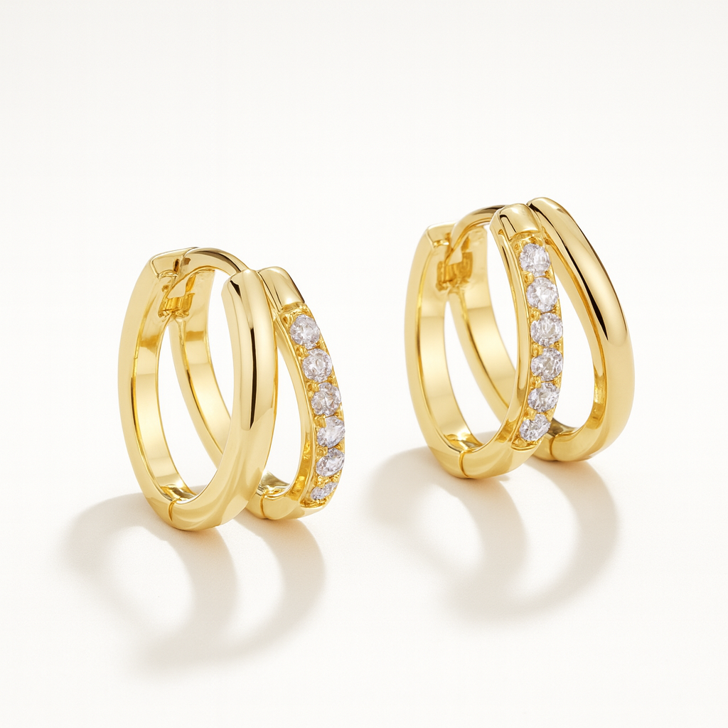 ELINA DOUBLE HOOP EARRINGS
