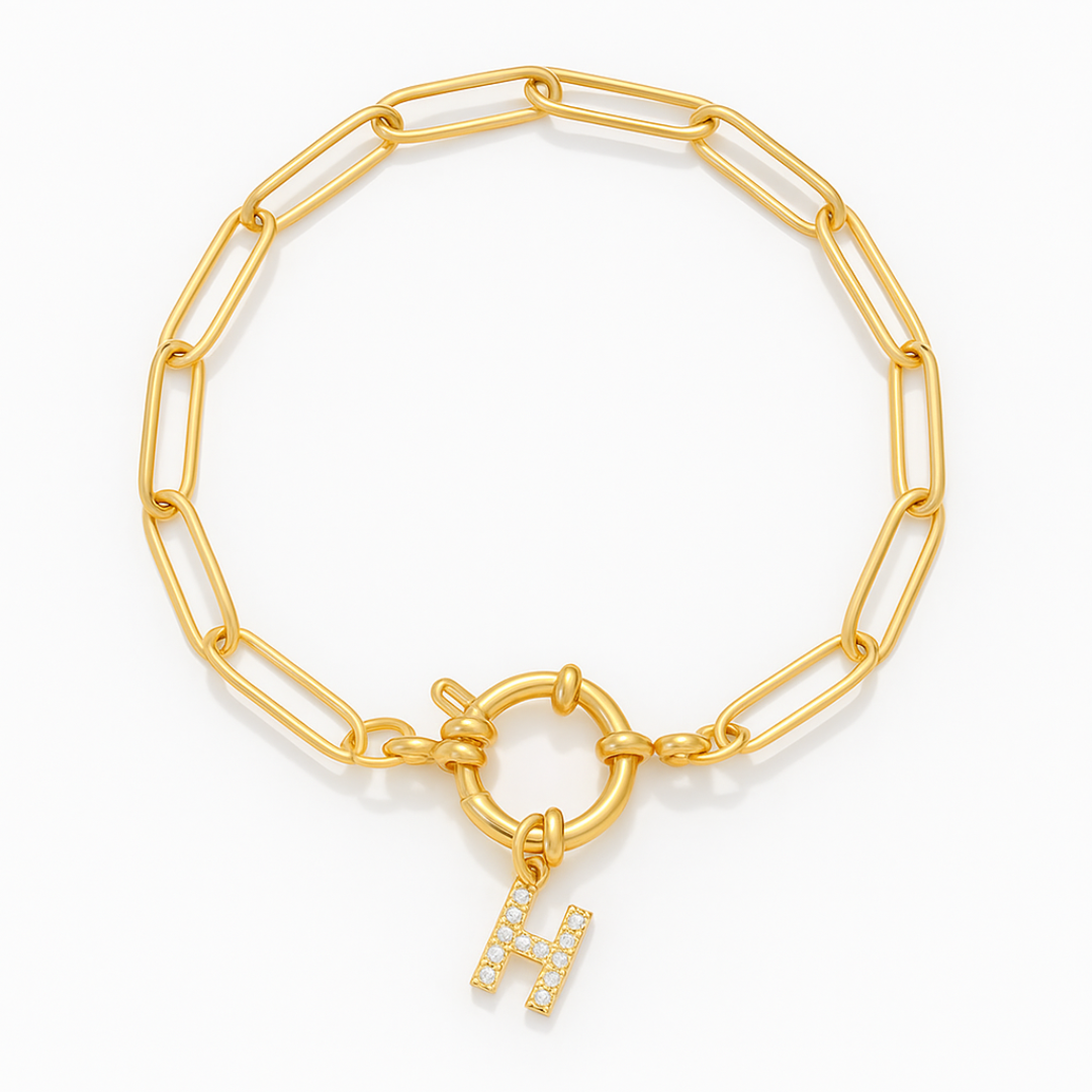INITIAL CHARM BRACELET