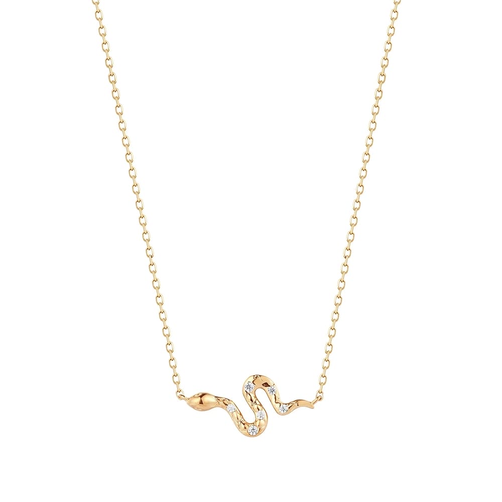 GOLD PLATED SNAKE NECKLACE