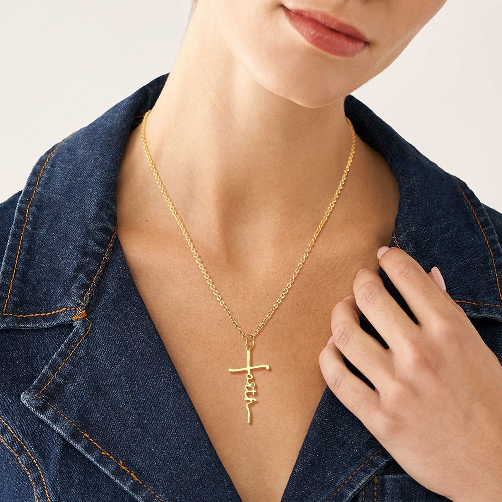 FAITH + CROSS NECKLACE