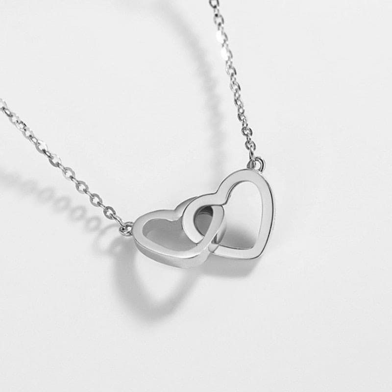 TO MY MOTHER - DOUBLE HEART NECKLACE