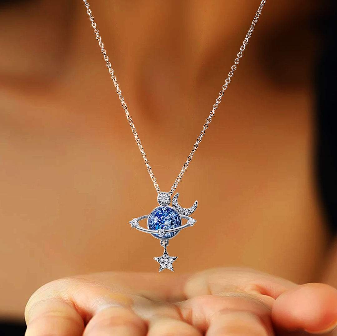 ZIRCON STAR MOON NECKLACE