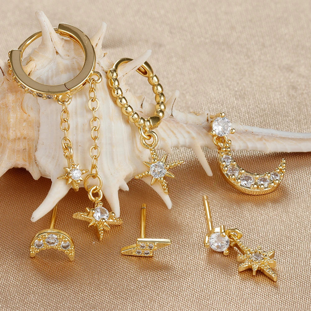 GALAXY HOOP EARRING SET