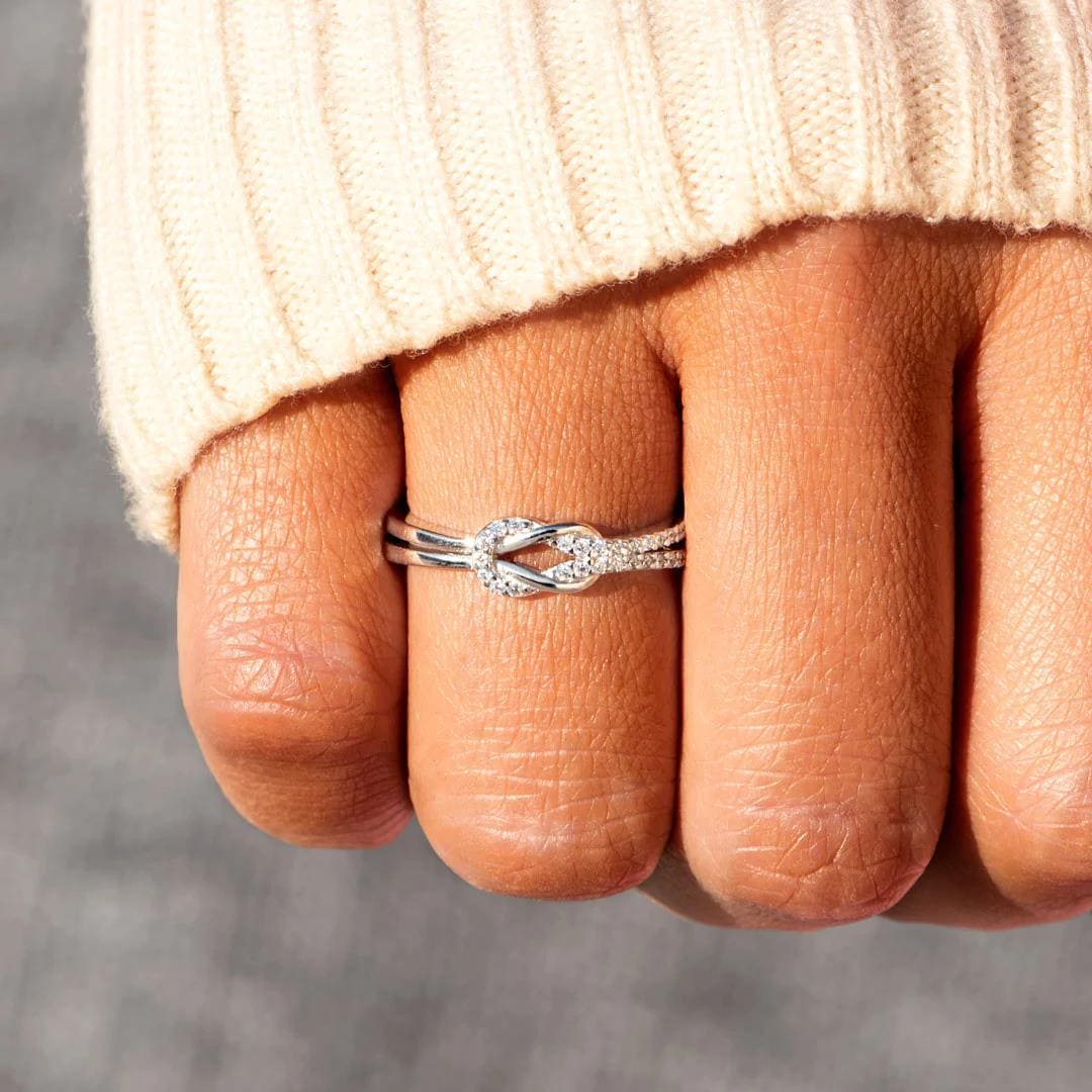 TO MY BEST FRIEND - SQUARE KNOT RING