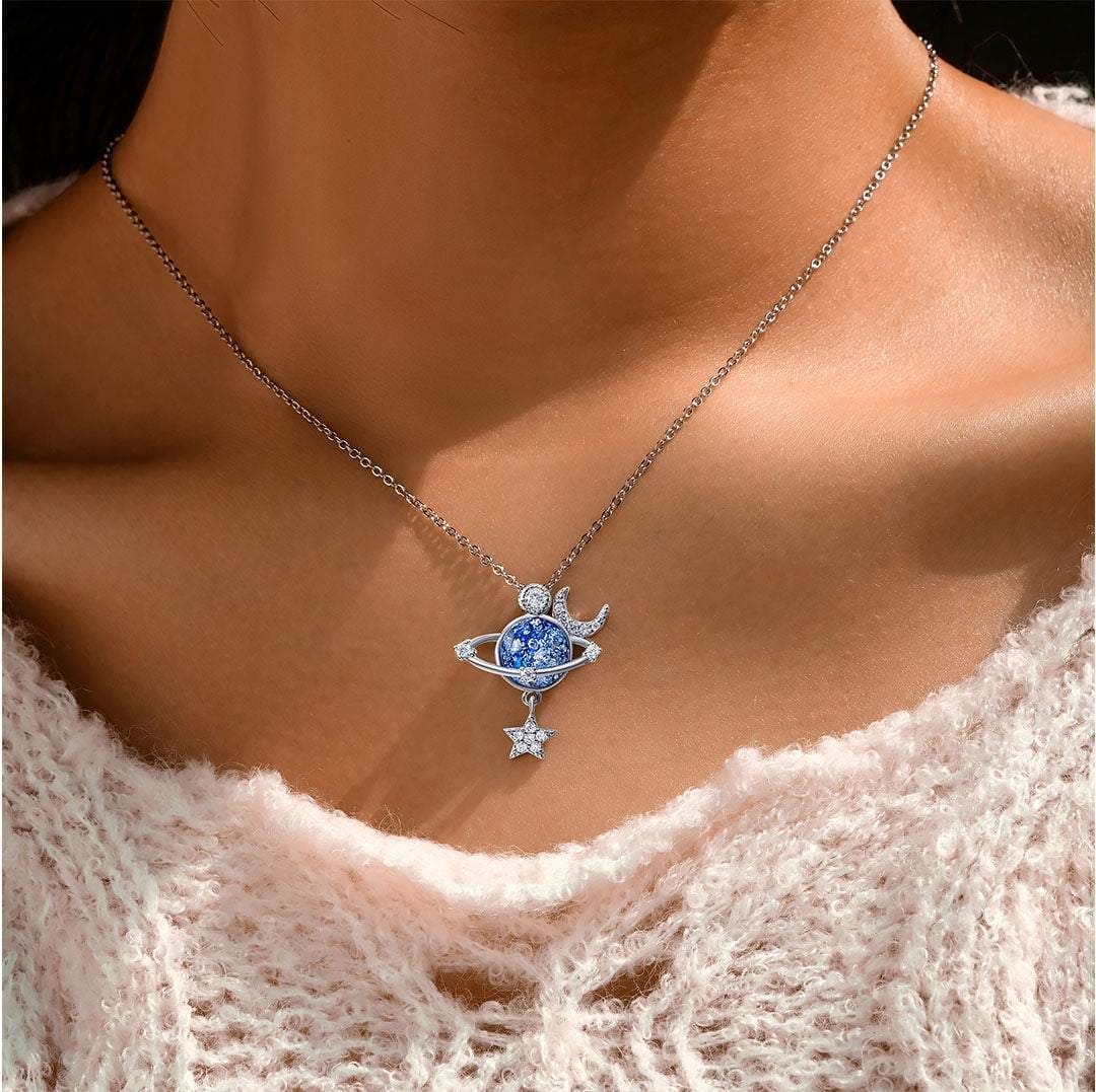 ZIRCON STAR MOON NECKLACE