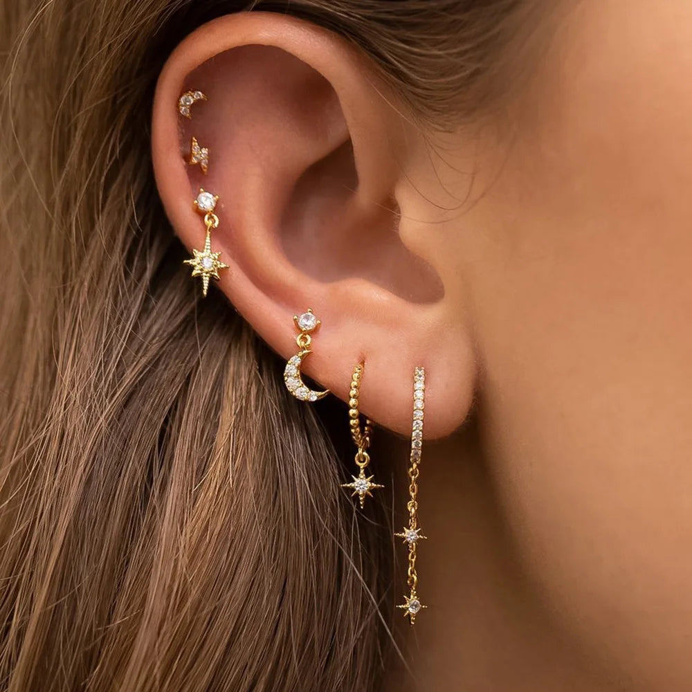 GALAXY HOOP EARRING SET