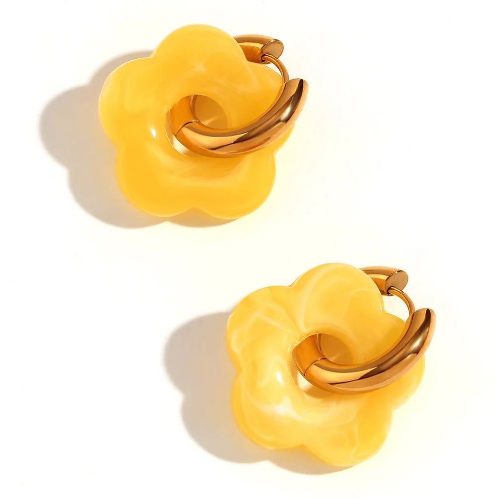 ZARA BLOSSOM HOOP EARRINGS