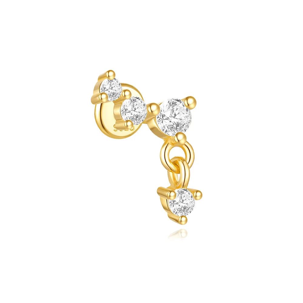 BLENDED FLAT BACK EARRINGS
