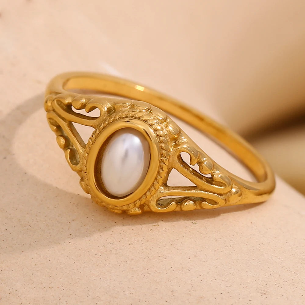 【話題:水中OK:色あせなし】AVARIA☆Eleanor Gold Ring 指輪 Rings – Elinor Jewels